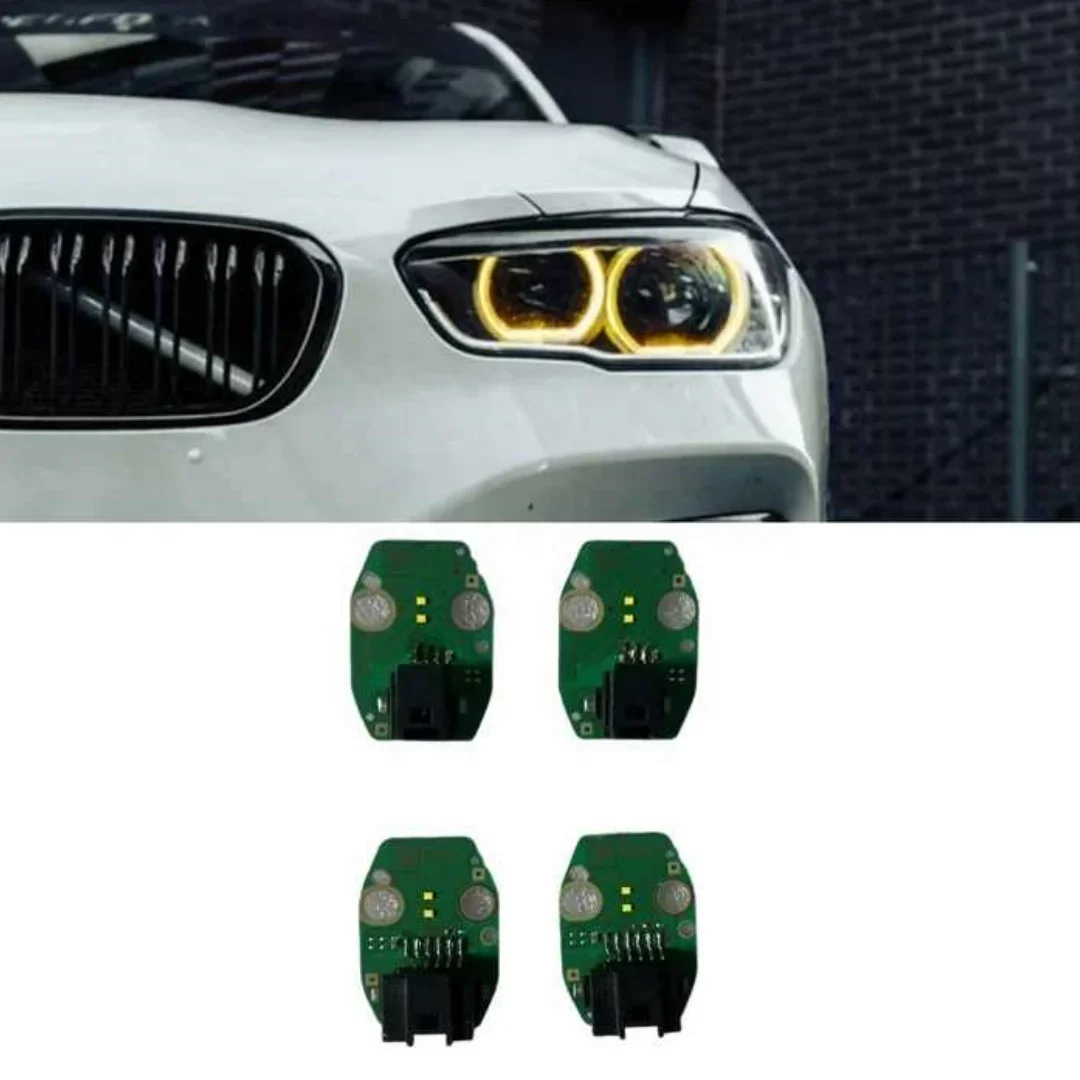 A set Headlight LED Module DRL Module Light Board Lemon Yellow For BMW 1 Series F20 F21 lci 2015 2016 2017 2018 2019