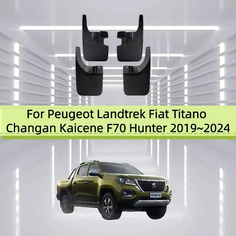 Guardabarros para Peugeot Landtrek, Fiat Titano, Changan Kaicene F70 Hunter 2019~2024, Accesorios Antisalpicaduras