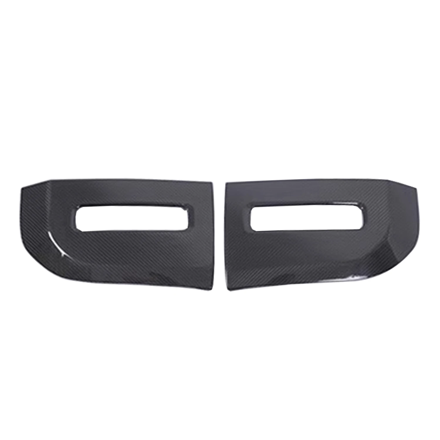 لاند روفر المدافع 90 110 2020-2025 الكربون الحقيقي الخارجي الجبهة الضباب ضوء مصباح ديكور غطاء الكسوة اكسسوارات السيارات 2 قطعة #6