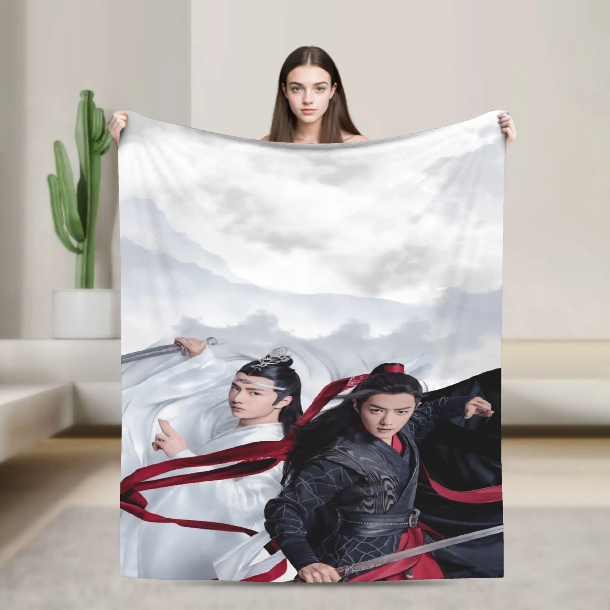 W-Wang Yibo супер мягкие одеяла для детей и взрослых плюшевое одеяло забавное фланелевое покрывало для дивана и стула