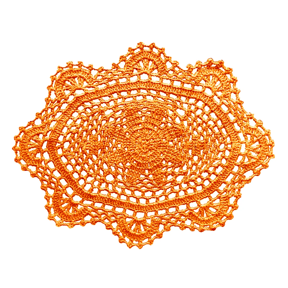 BomHCS  Oval Crochet Lace Doilies Handmade Doily Table Placemats Bedroom Mats Vase Pads