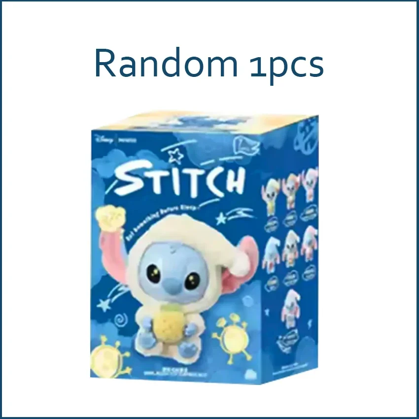 Stitch Disney 2025 Pin Eating Bedtime Series Blind Plüschtier, süße Puppenbox, geheimnisvolle Hängetasche, dekoratives Geschenk