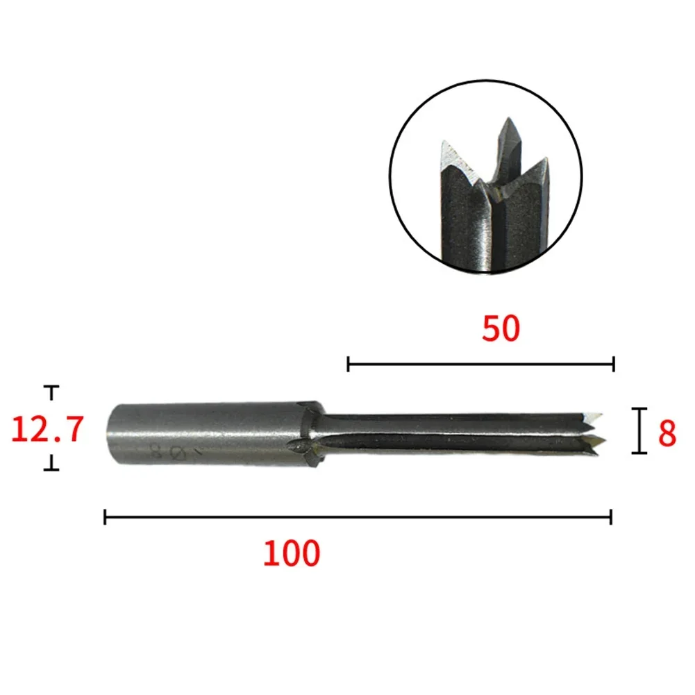 Four Blade Woodworking Drill Bit Mortise Drill 6/8/10/12mm High Speed Steel Positive And Negative Tenoning Swing Machine