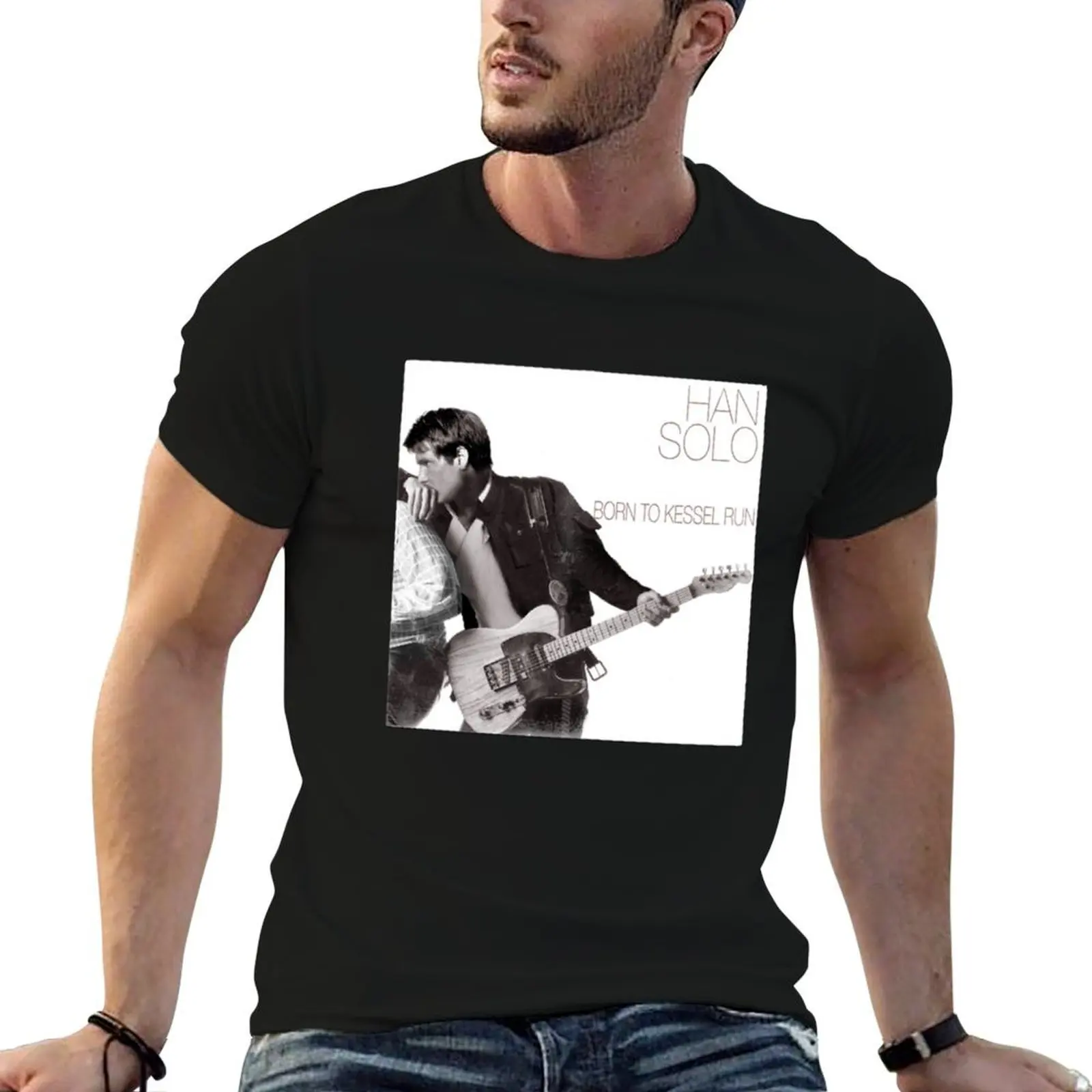Camisa homem masculino t camisas homem homem nascido t para para versão) Kessel Album t Run (vinil algodão para camiseta pacote camisas para