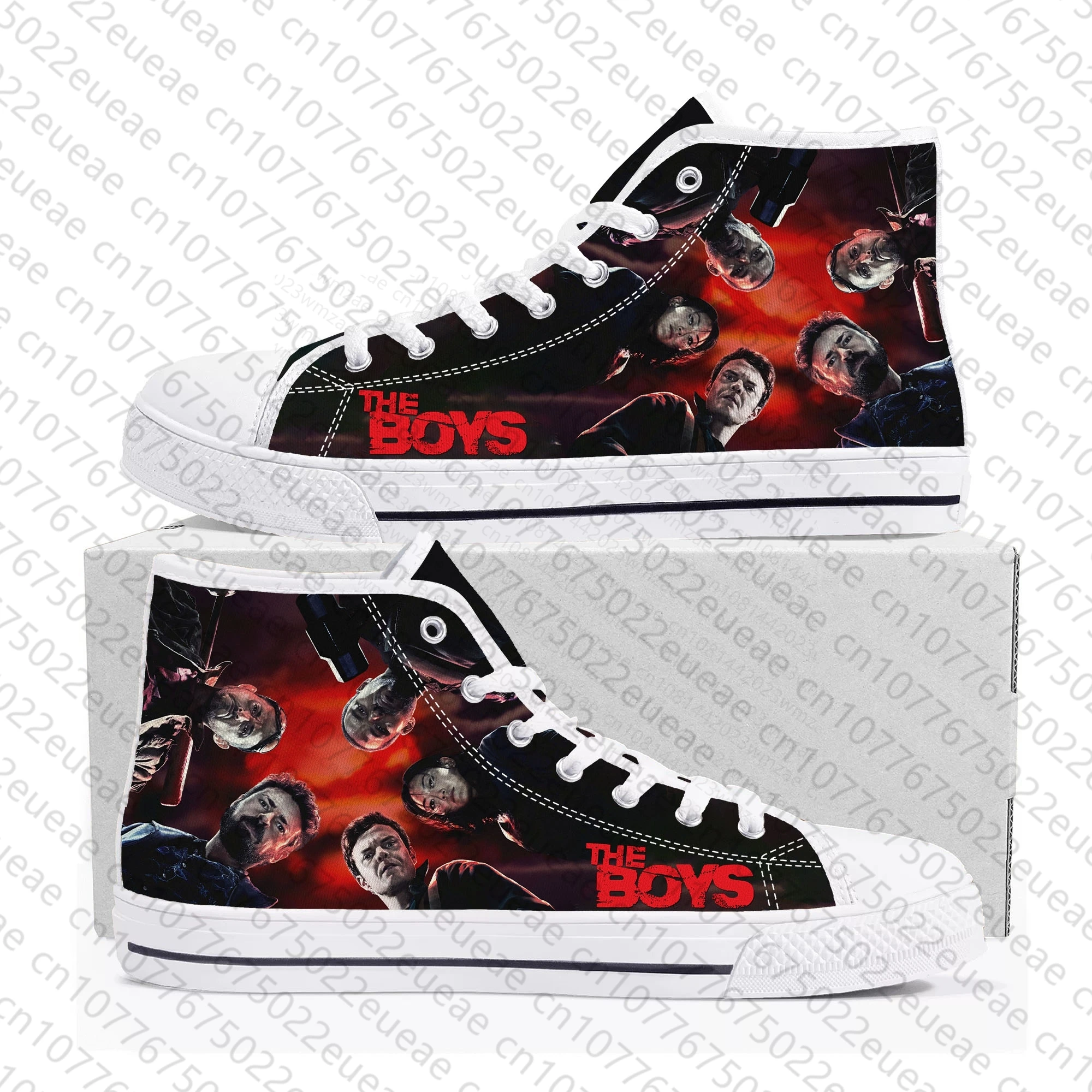 The Boys TV series High Top Sneakers Mens Womens Teenager High Quality Billy Butcher Canvas Sneaker Casual Shoe Customize Shoes