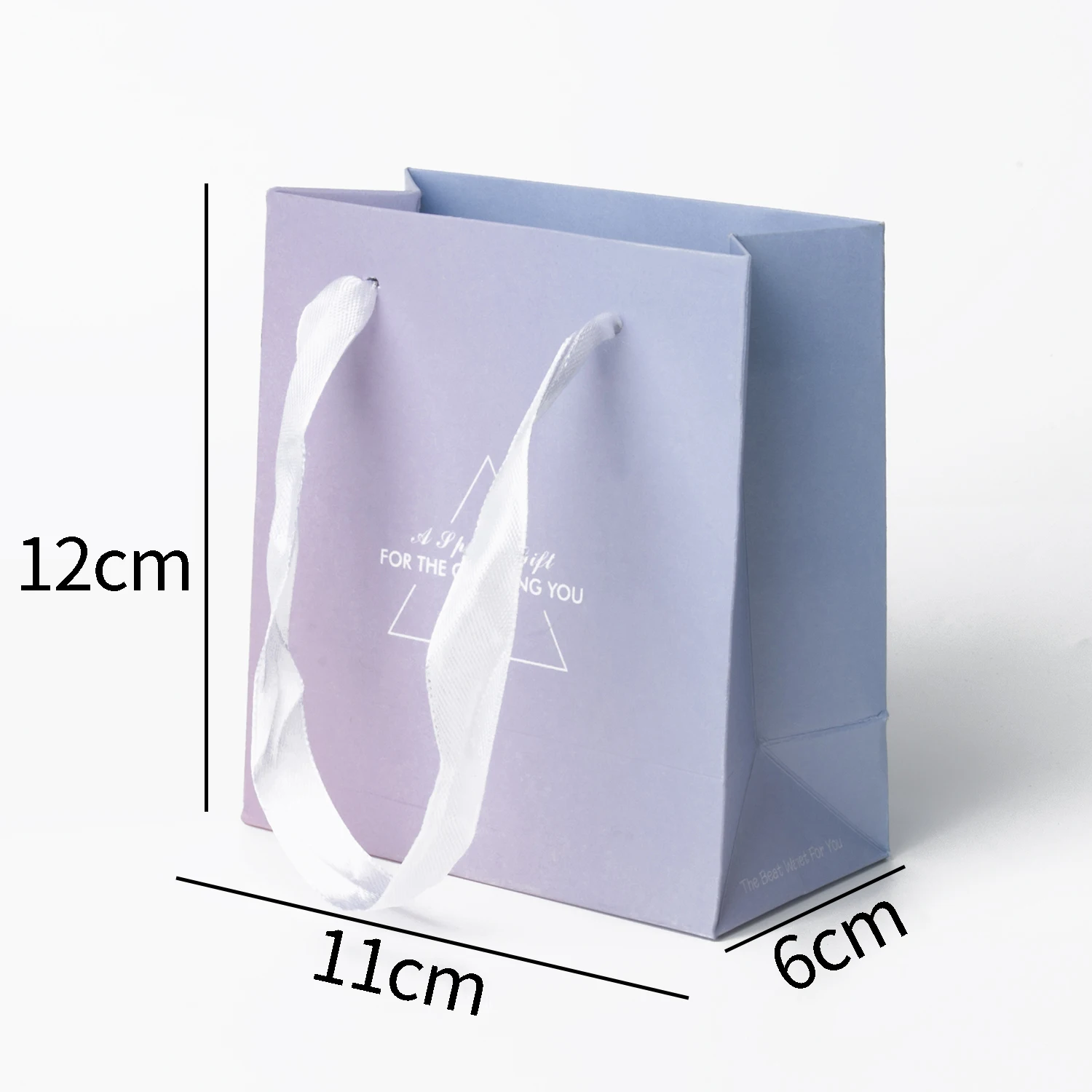 Square Powder Blue Gradient Necklace Earrings Ring Box Jewelry Organizer Storage Gift Box Paper Jewellry Packaging Container