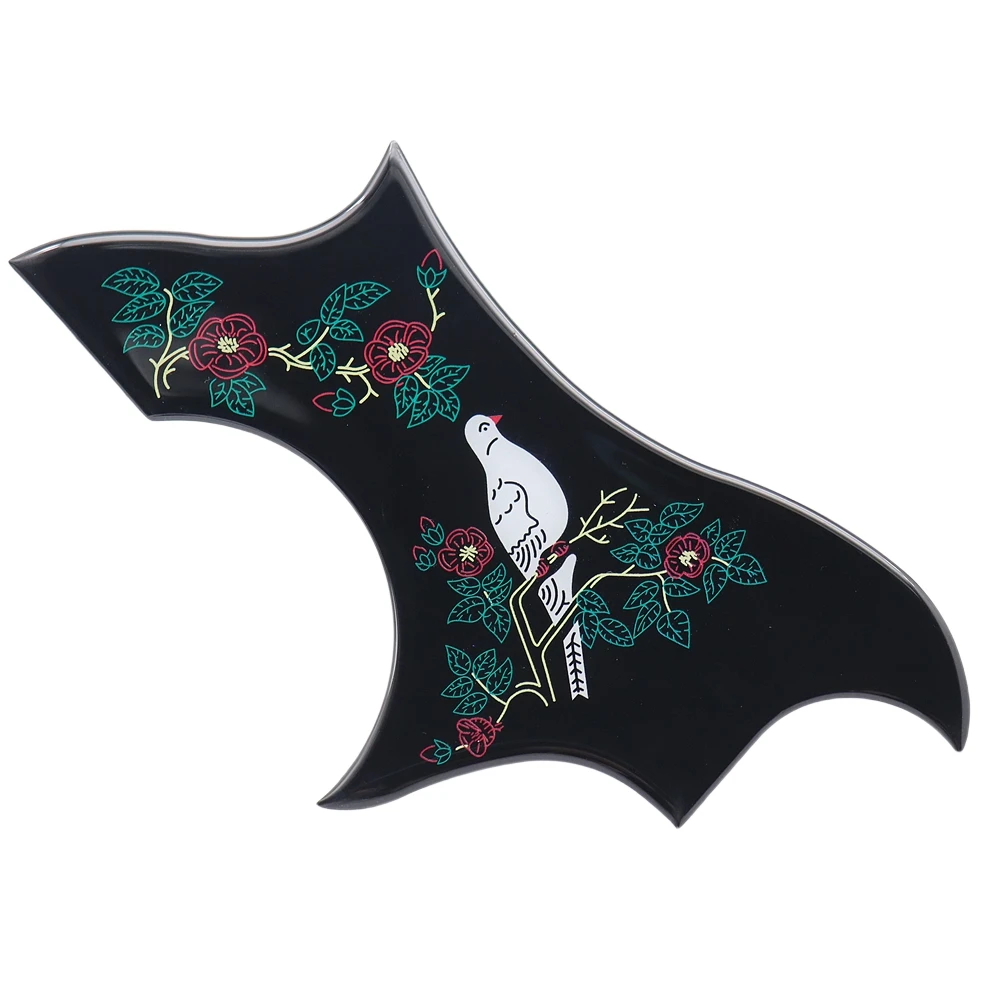 1R Pigeon Flower Kristall-Epoxidharz Gitarren-Schlagbrett Elastische Weiche Gummi-Kratzschutzplatte für Folk-Akustikgitarre – Detail 8
