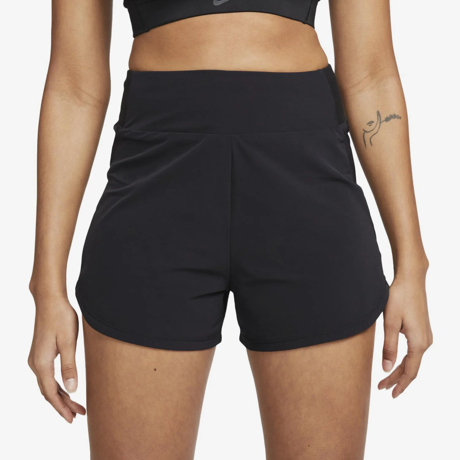 Nike genuine training breathable high waisted lining running women's sports shorts DX6019-010