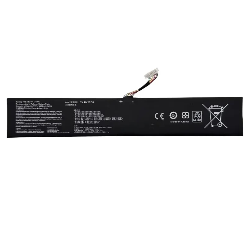 C41N2208 15.48V 4780mAh Laptop Battery for ASUS ROG ALLY Gaming Handheld Series RC71L/PC71L Expand High Capacity Free All Tools