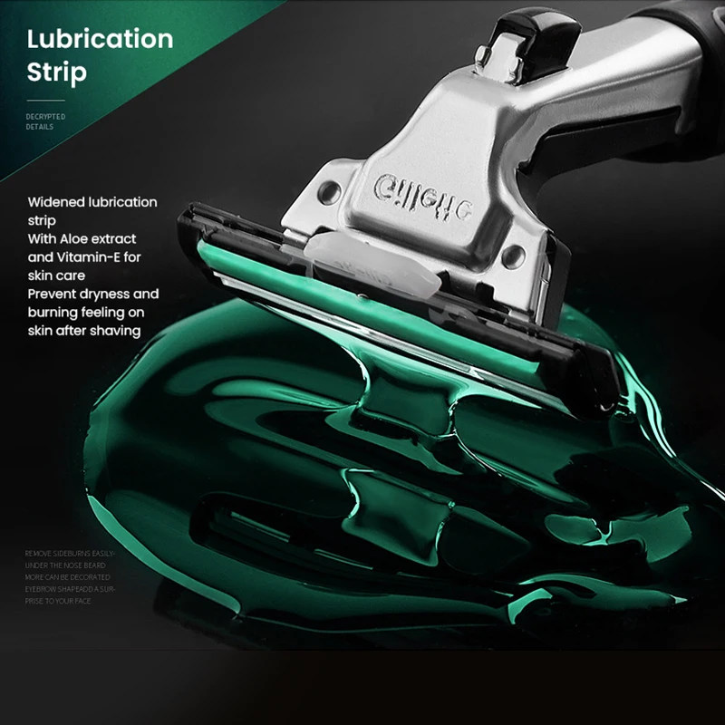 Men Gillette Vector Razor Series Male Manual Beard Remover 2-layer Blades 1 Shaver Holder 9 Razor Head Men's Razor