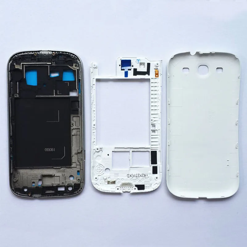 Full Housing for Samsung Galaxy S3 I9300 s3 neo 9300i 9301i Front Frame+Middle Frame+Battery Cover door Repair Parts