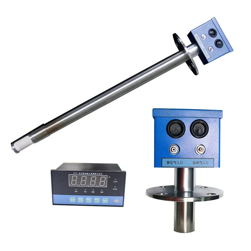 Online High Temperature Exhaust Gas Zirconia Oxygen Gas Analyzer O2 Sensor Zirconia Oxygen Probe Analyzer
