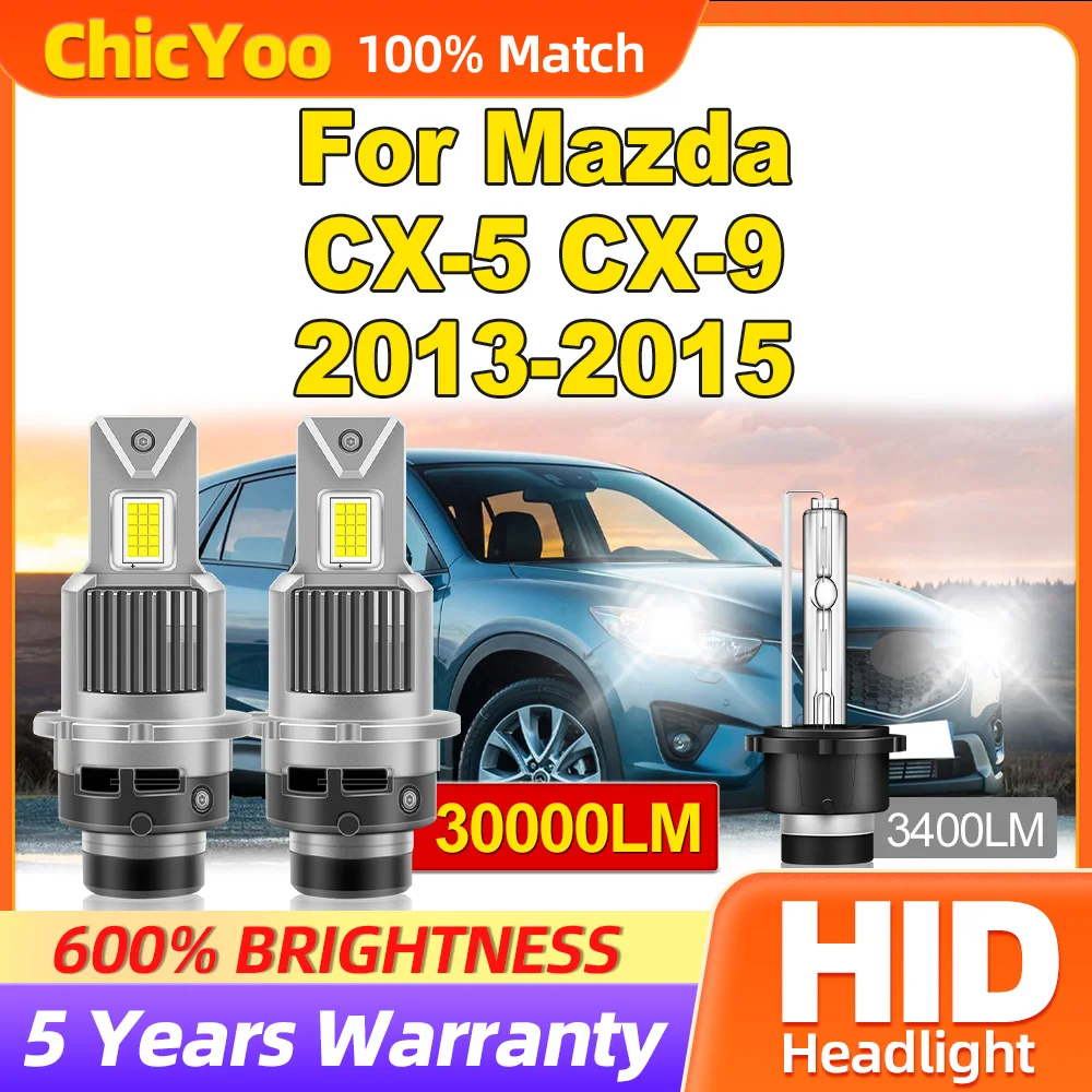 

30000LM HID Xenon Lights 300W Turbo Auto Headlamp Bulbs 6000K White 12V Xenon Headlamps For Mazda CX-5 CX-9 2013 2014 2015
