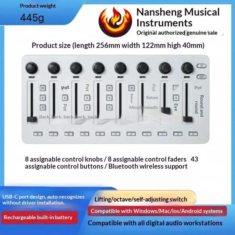 Hot In Stock M Vave Smc Mixer Bluetooth Midi Controller Portable Mixing Console Music Production Editing Mixer