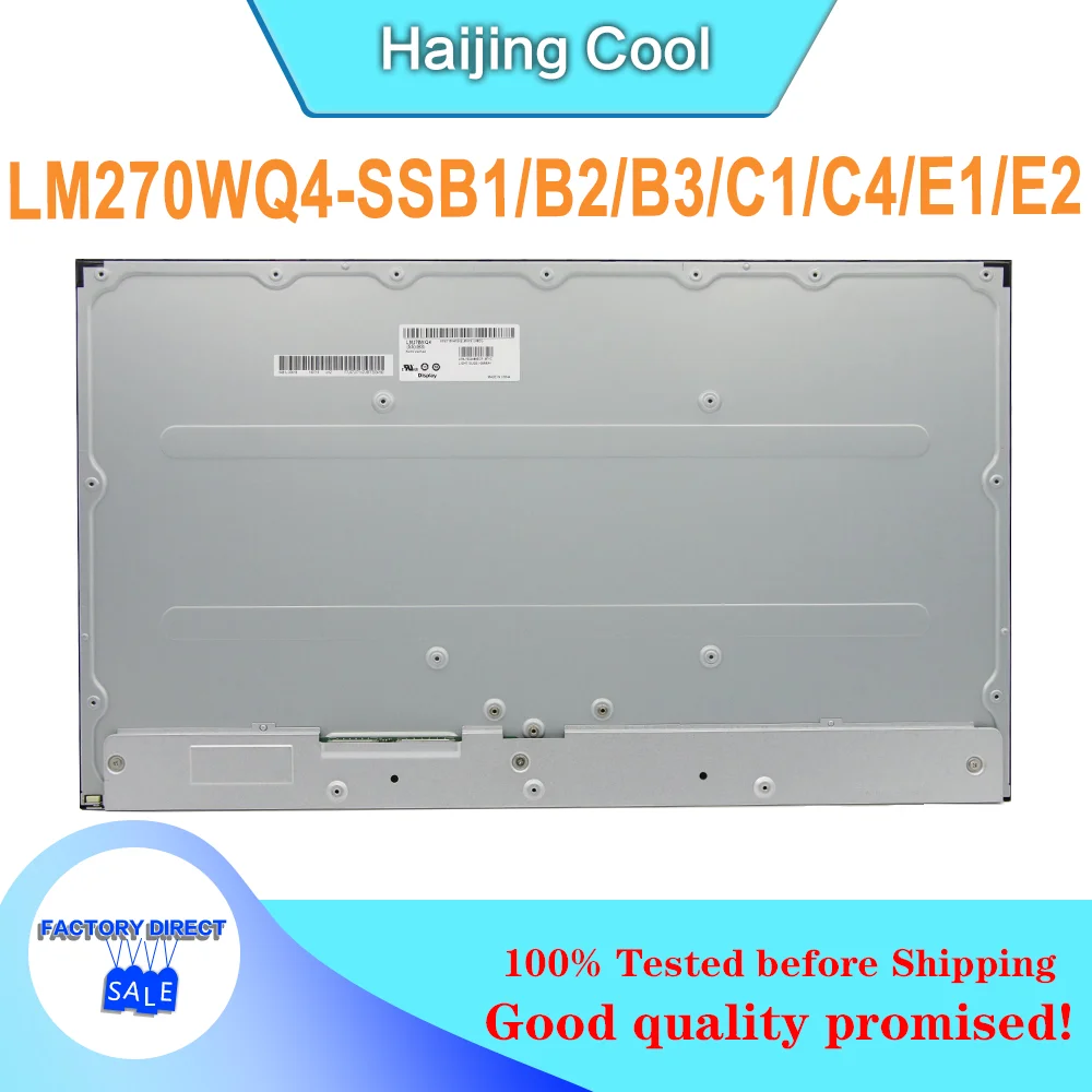 NEW LCD Screen  LM270WQ4 SSB3 SSB1 LM270WQ4 SSB2 SSC1 SSE1  M270KCJ-L5B LM270WQ4 (SS)(B3)  For Lenovo 520-27ICB /  520-27IKL