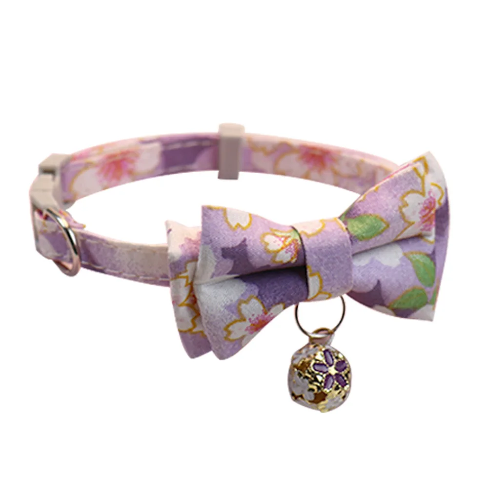 Roosterboog Huisdier Kattenhalsband Met Bel Verstelbare Huisdierhalsband Bownot Veiligheidsketting voor Puppy Kitten Kat Schattig Patroon Dierbenodigdheden