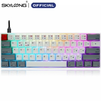 SKYLOONG Mini Portable 60% Mechanical Keyboard Optical Hot Swap Gateron Mx RGB Backlight Gaming Keyboard SK61 For Desktop PC/WIN