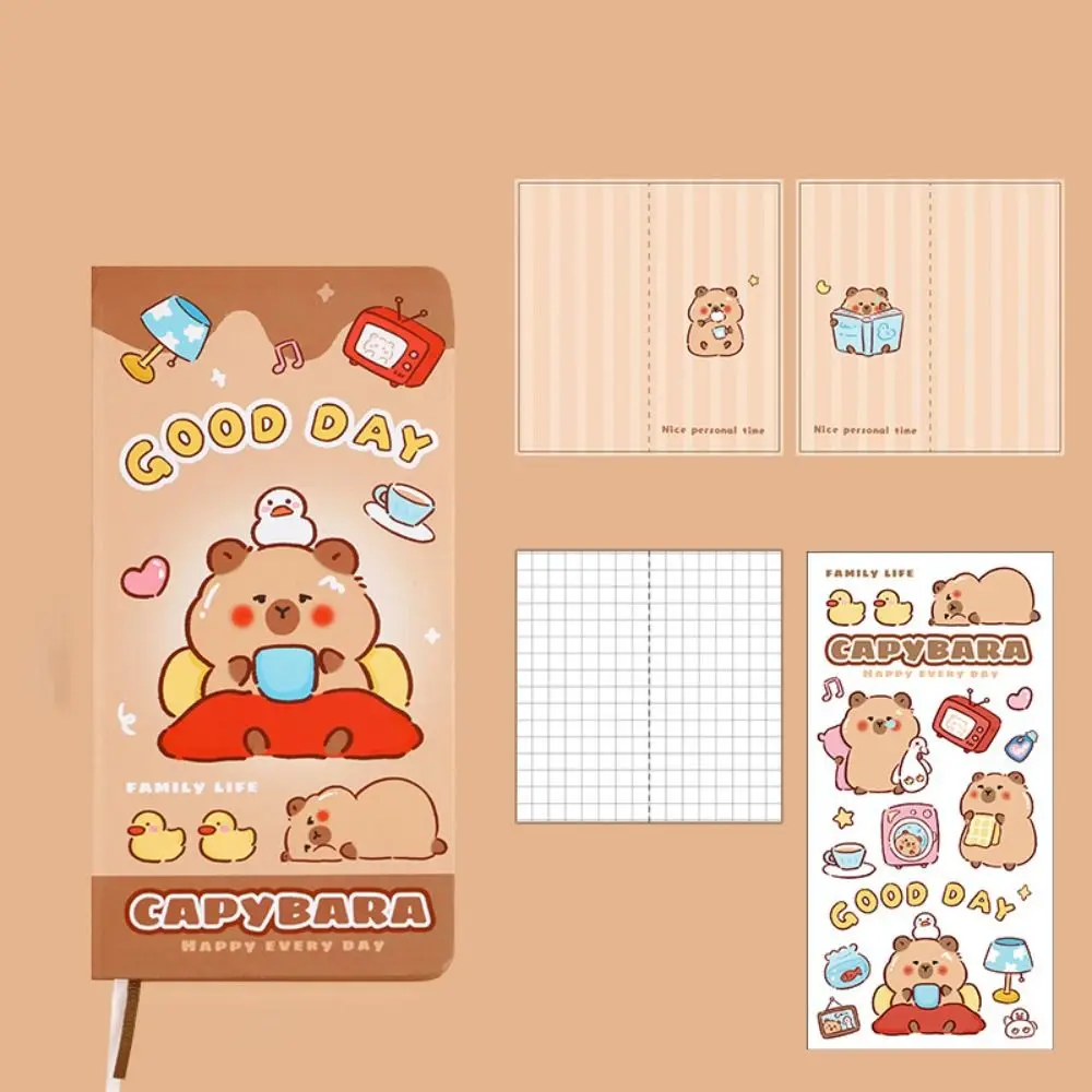 Pocket Mini Capybara Notepad INS Creative Capybara Hand Ledger Notebook Kawaii Cartoon Memo Notes School