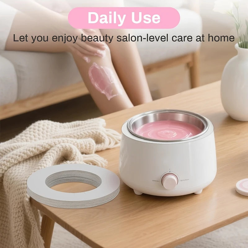 Universal Wax Pot Guard Ring Wax Heat Hair Removal Wax Ring Disposable Coated Paper Protective Cleaning Ring For Wax Heating Pot