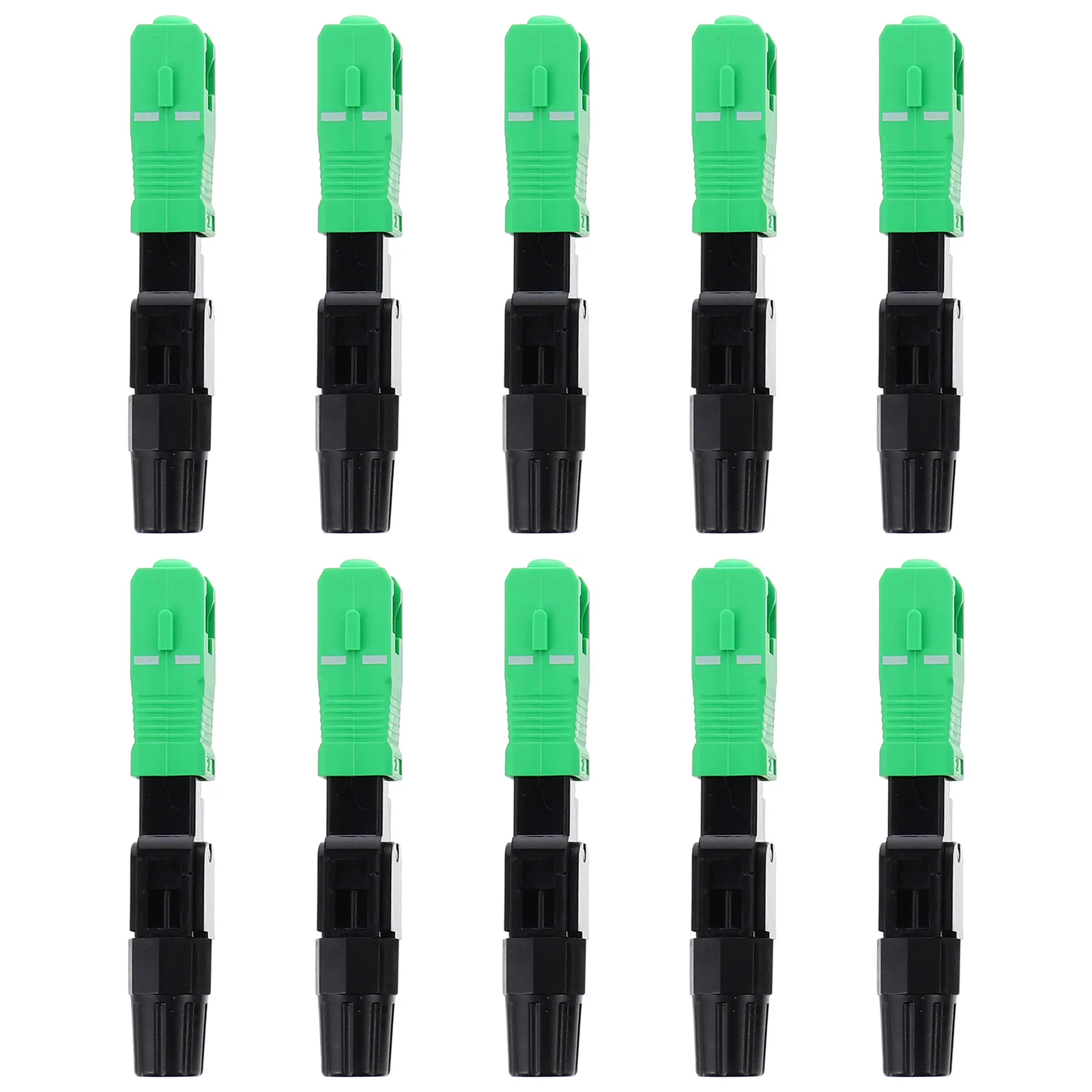 10Pcs Optical Fiber Connectors Single Mode Quick Assembly Low Loss Network Management Equipment Fiber Quick