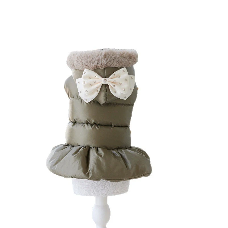 

Winter Dog Dress Thick Warm Pet Apparel Puppy Yorkie Pomeranian Maltese Poodle Bichon Frise Schnauzer Clothes Small Dog Clothing