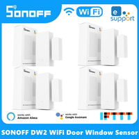 SONOFF DW2 WiFi Smart Door Window Sensor Door Open/Closed Detectors eWeLink Smart Home Alarm Work With Alexa Google Home