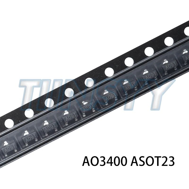 100pcs AO3400 AO3400A 3400 A09T SOT-23 SMD Field Effect Transistor N-Channel MOS-FET New original