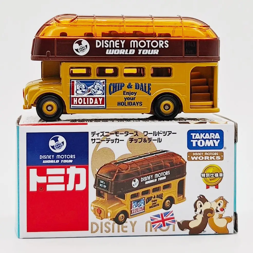 TAKARA TOMY Disney Bus Chip en Dale Legering Auto Speelgoedmodel Collectie Cadeau voor kinderen