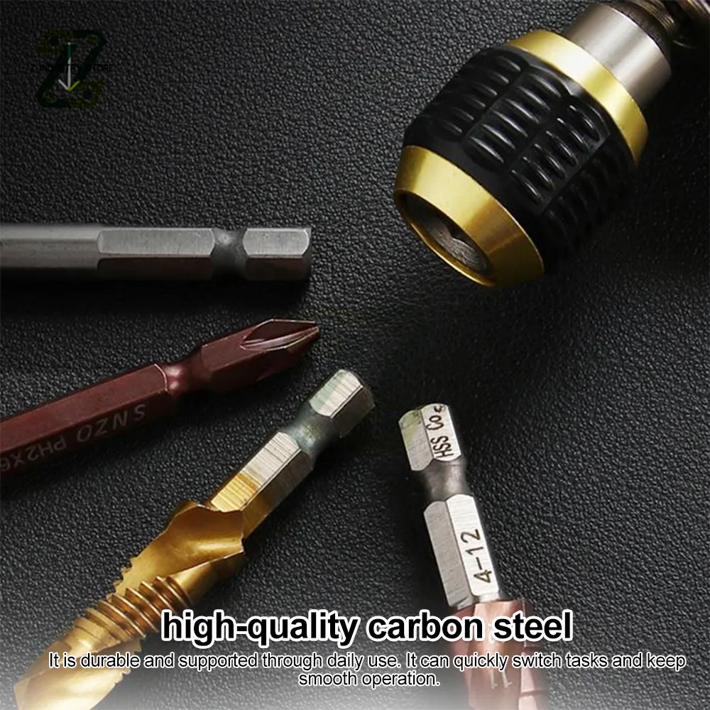 Hexagonal Shank Quick Coupling Electric Drills 1/4 Inner Hex Self-locking Connecting Rod Drill Bit Holder Drill Chuck Adapter