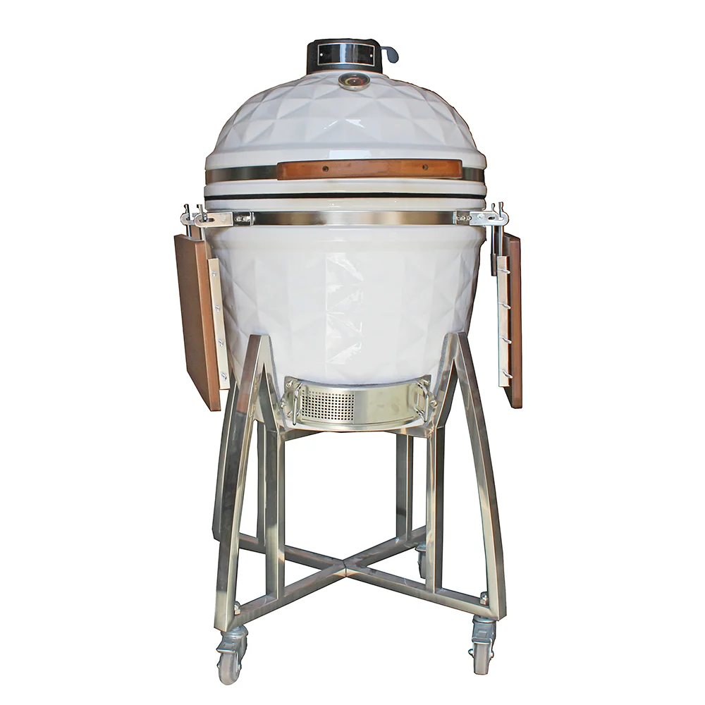 

Auplex 20, 22-дюймовый гриль-барбекю Kamado с печью для пиццы, чугунное верхнее вентиляционное отверстие, необычный