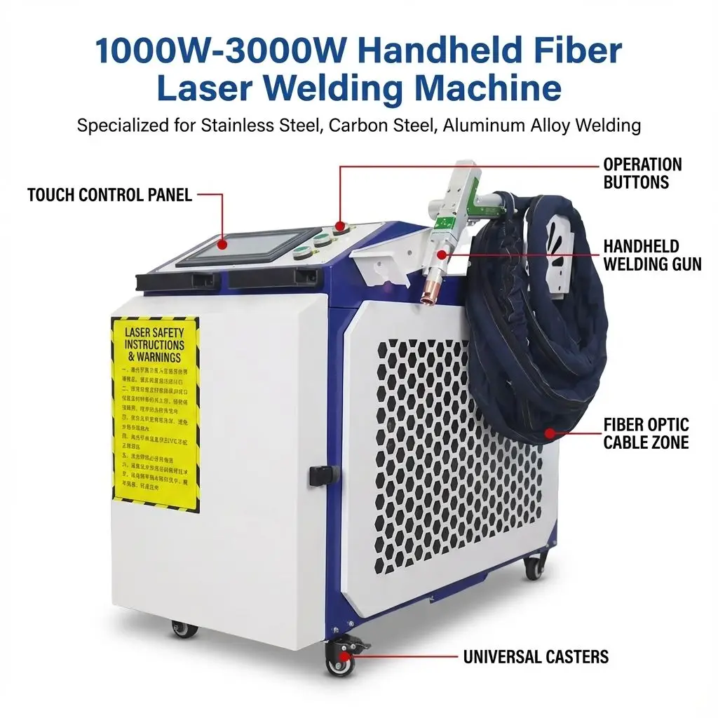 

Ручной аппарат для лазерной сварки с подачей проволоки для толстых металлических листов