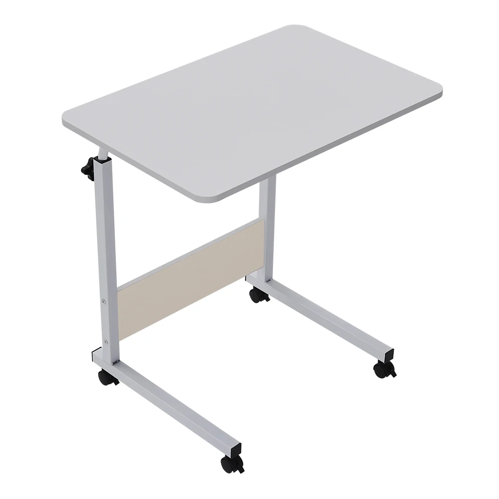 Height Adjustable Mobile Table Overbed Desk with Wheels Laptop Tray Stand,60cmWx 40cmDx 87cmH