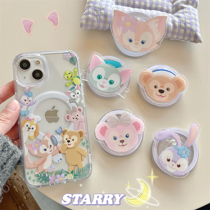 Hot Disney Duffy ShellieMay Gelatoni StellaLou LinaBell Magnetic Attraction Case For IPhone 15 14 13 12 11 Pro Max Soft Cover