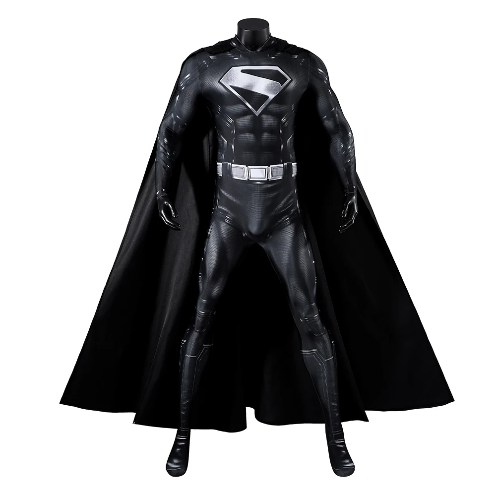 Kingdom Come-Disfraz de superhéroe para fiesta, mono negro, disfraz de Clark Kent, mono de LICRA, ropa Zentai masculina