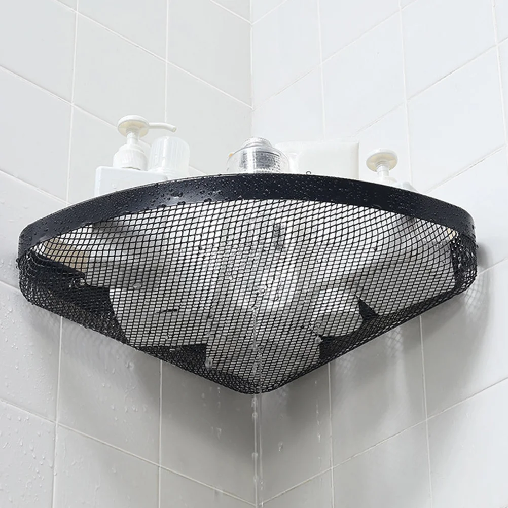 

Corner Shower Caddy Iron Wall Mounted Bathroom Storage Organizer Towel Shelf For Shower Bathtub Kitchen 90° Angle