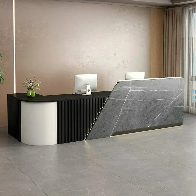 Customizable Simple Luxury Reception Desk Modern Salon Small Clinic Bar Counter Accessories Escritorio