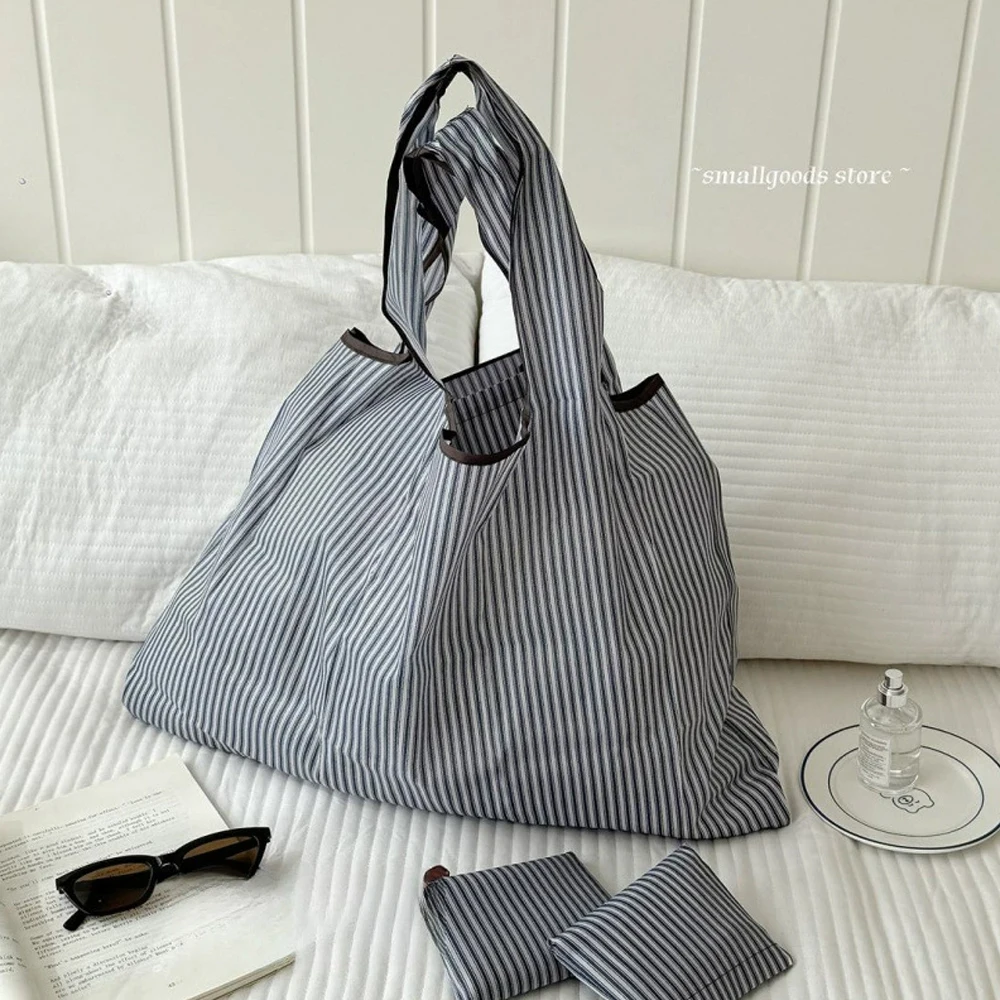 Large Capacity Portable Shopping Bag, Lightweight Foldable Shopping Bag, Shoulder Tote Bag