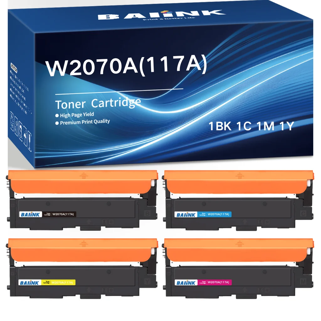 BAIINK 117A Compatible pour HP 117A W2070Apour HP Laser couleur MFP 178nw 178nwg MFP 179fnw 179fwg 150nw 150a W2071A W2072A W2073A