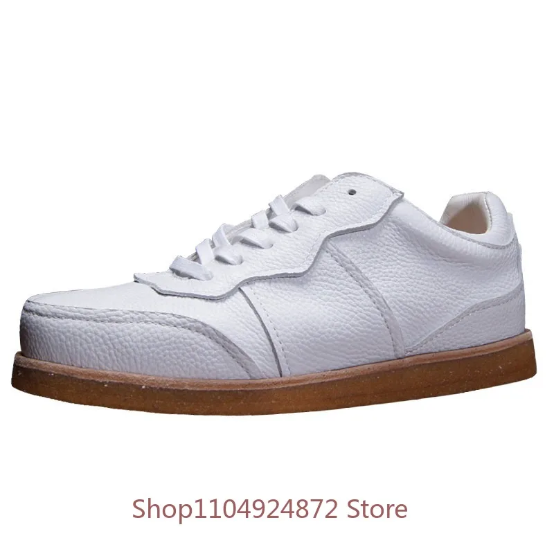 High End New Zealand Deerskin Sports Shoes Men's Genuine Leather Thick-soled Casual Odor Resistant Oxfords Male Flat Shoes