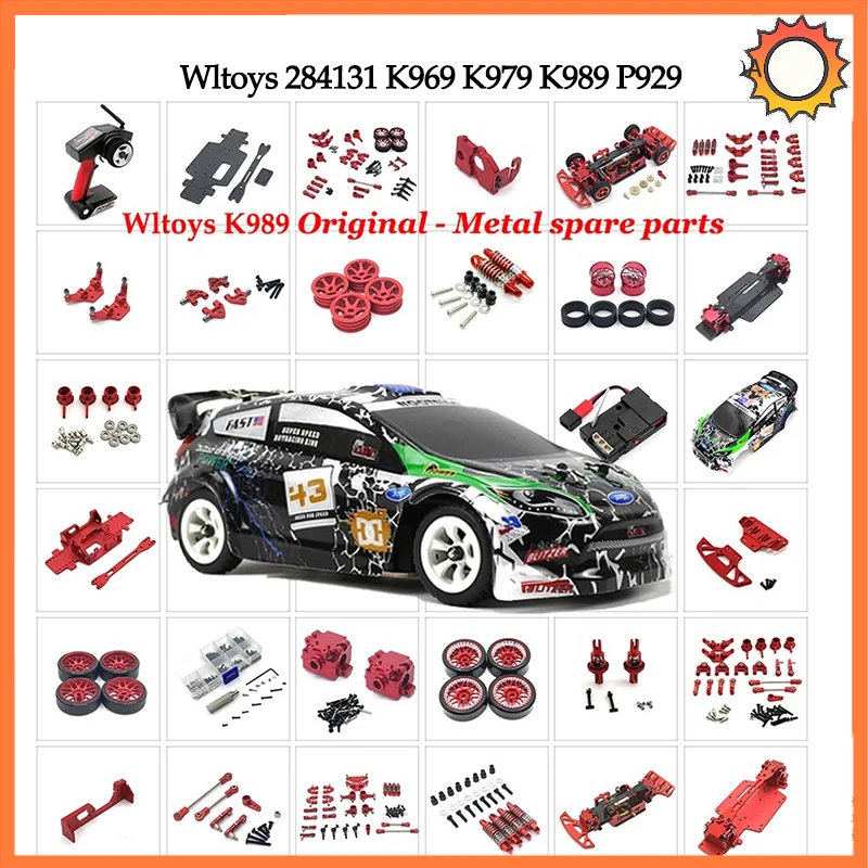 

Wltoys K989 K969 284131 284010 28416 RC Remote Control Car 1/28 4WD Mosquito Car Metal PO Vulnerable Modification Accessory Kit