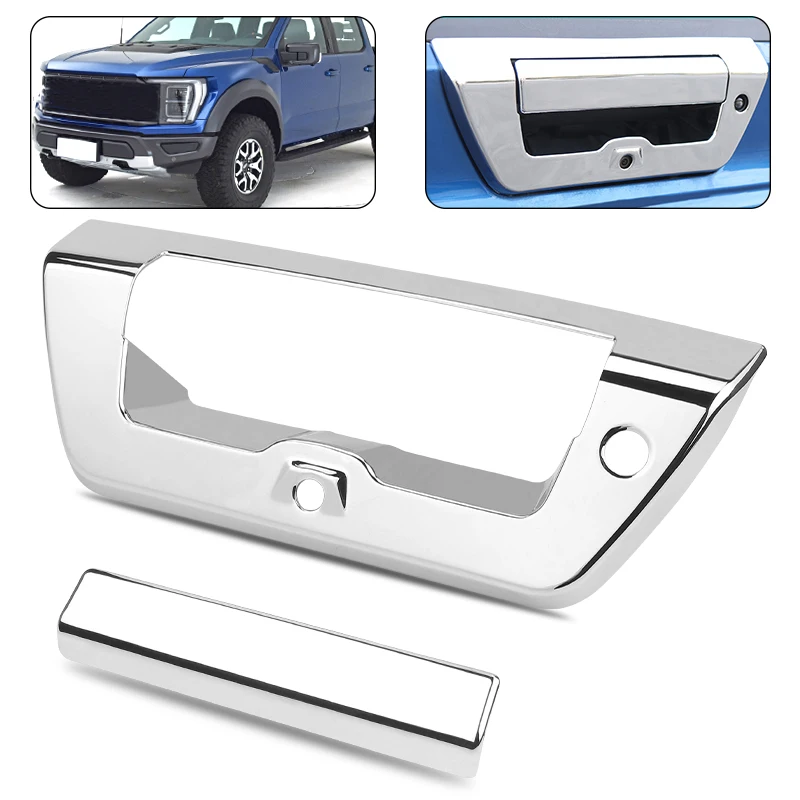 Chrome Tailgate Handle Panel Cover Decorative Trim For Ford F150 2015-2019 Car Door Handle Bowl Decor Styling Accessories