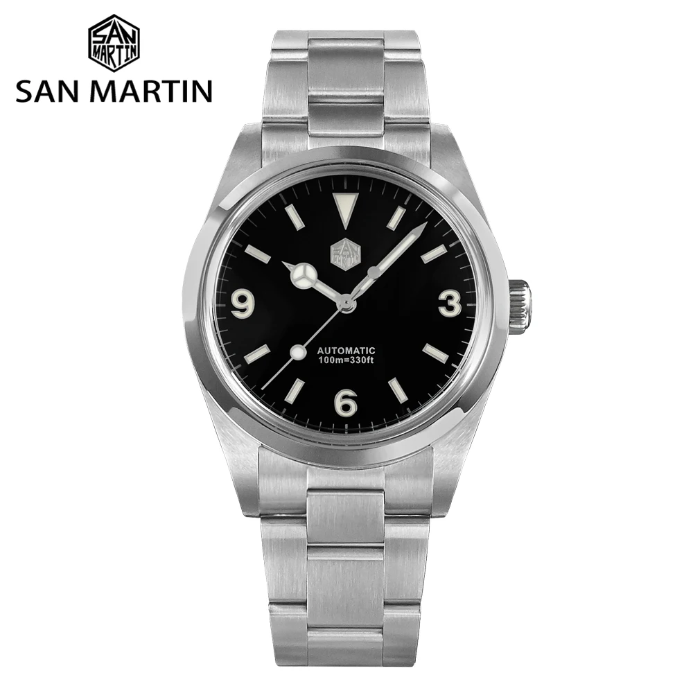 San Martin New Men Watch V2 V3 Fashion Sport 39mm Explore Series Luxury Automatic Mechanical Sapphire Waterproof 100m BGW9