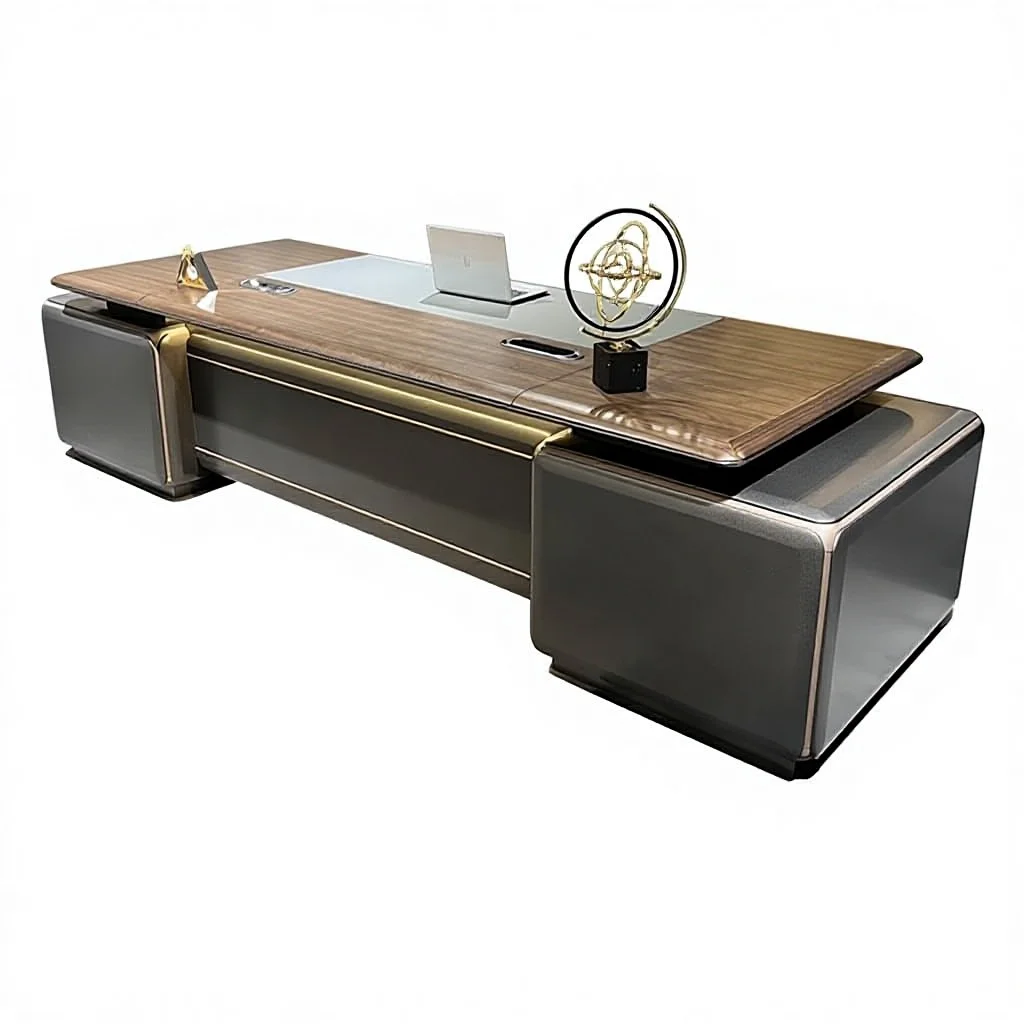 cl-Modern Design Wood Durable  New Internet Celebrity Light Luxury President's Table No Side Cabinet Chairman's Office Desk*