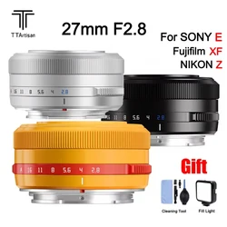 TTArtisan Auto Focus 27mm F2.8 APS-C Mirrorless Camera Lens for Sony E A5000 A7 III Fuji XA7 XT30 XPRO XE4 XS10 Nikon Z50 Z5