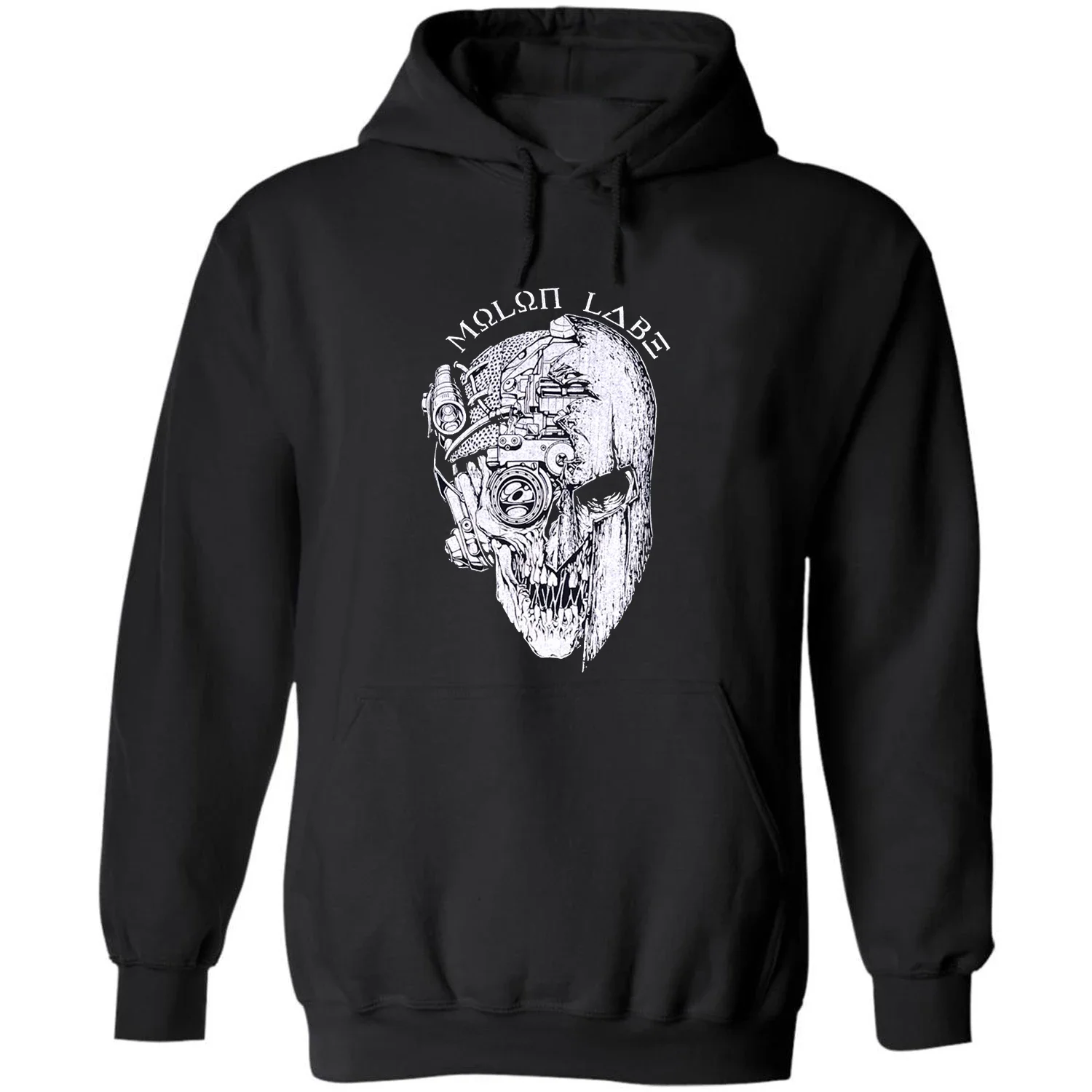 Spartan Warrior Tactical Skull Molon Labe Military Grunt Pullover Hoodie New 100% Cotton Casual Mens Sweatshirts Streetwear