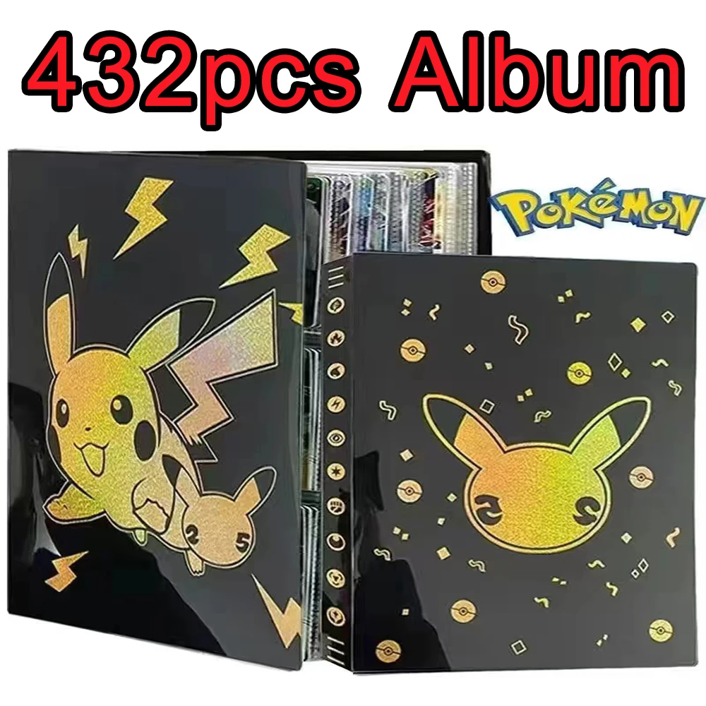 2024 Charizard Squirtle Holder Binder Collections Holder Anime Card Protector Notebook Pokemones Album 432PCS Card Book