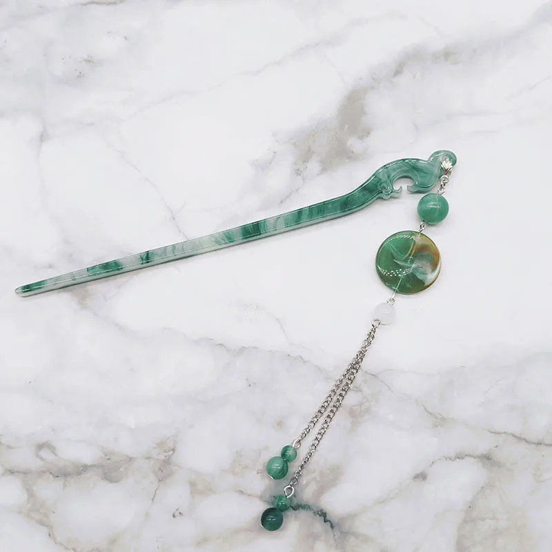 دبوس شعر Xiangyun جديد على الطراز الصيني، إكسسوار شعر شرابة على الطراز القديم، دبوس شعر ملفوف، أغطية رأس Hanfu الرجعية للنساء