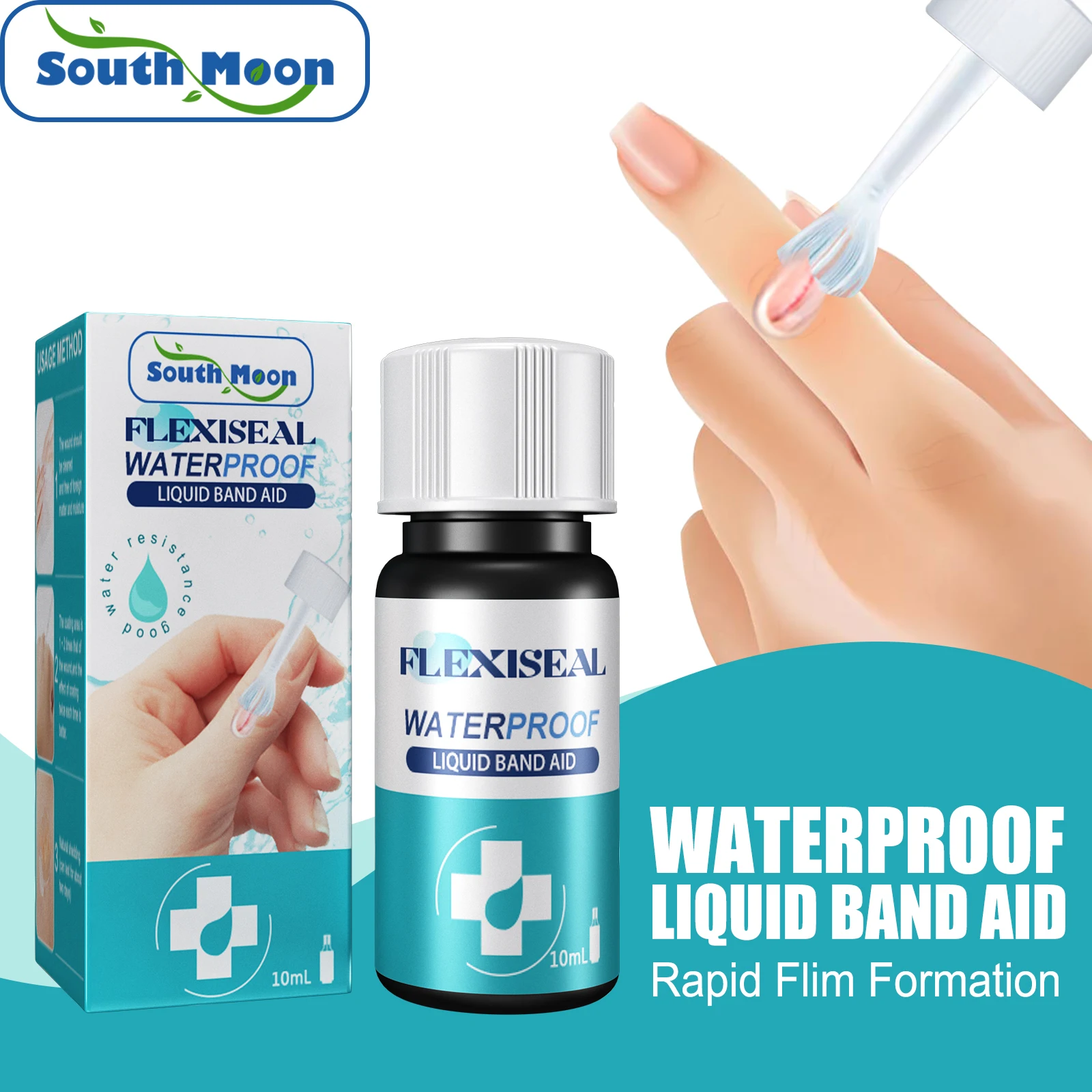 Flüssiges Wundpflaster 10ml Flüssiger Verband Wasserdicht Transparent Tragbar Notfall-Wundheilung für Körperpflege – Detail 3