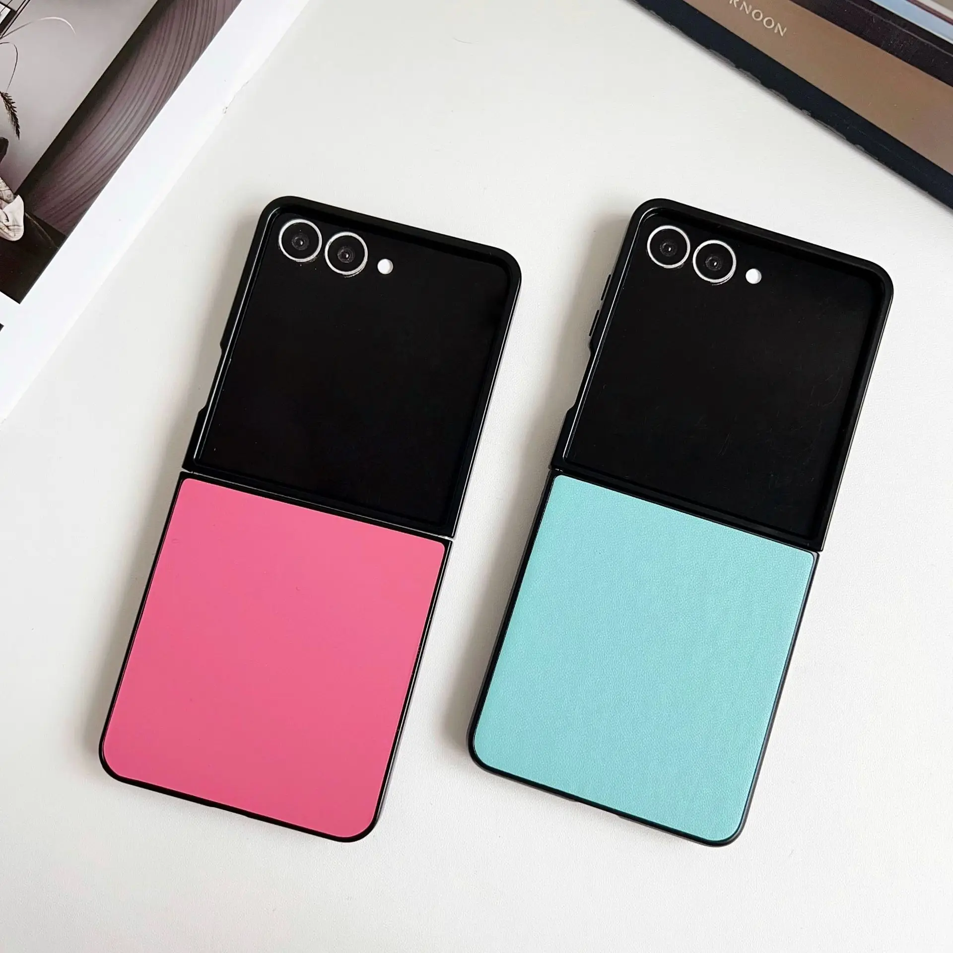 

Candy Color Phone Case for Samsung Galaxy Z Flip 7 6 5 4 Protective Back Cover for ZFlip5 ZFlip6 ZFlip7 Case Shell