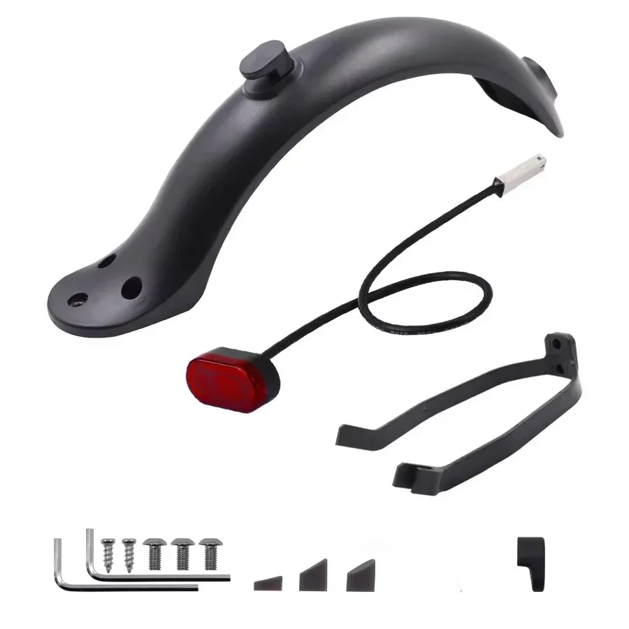 Garde-boue pour Xiaomi Mijia MI M365 1S M187 Pro e-scooter, garde-boue avec feu arrière, ligne de vis de protection arrière